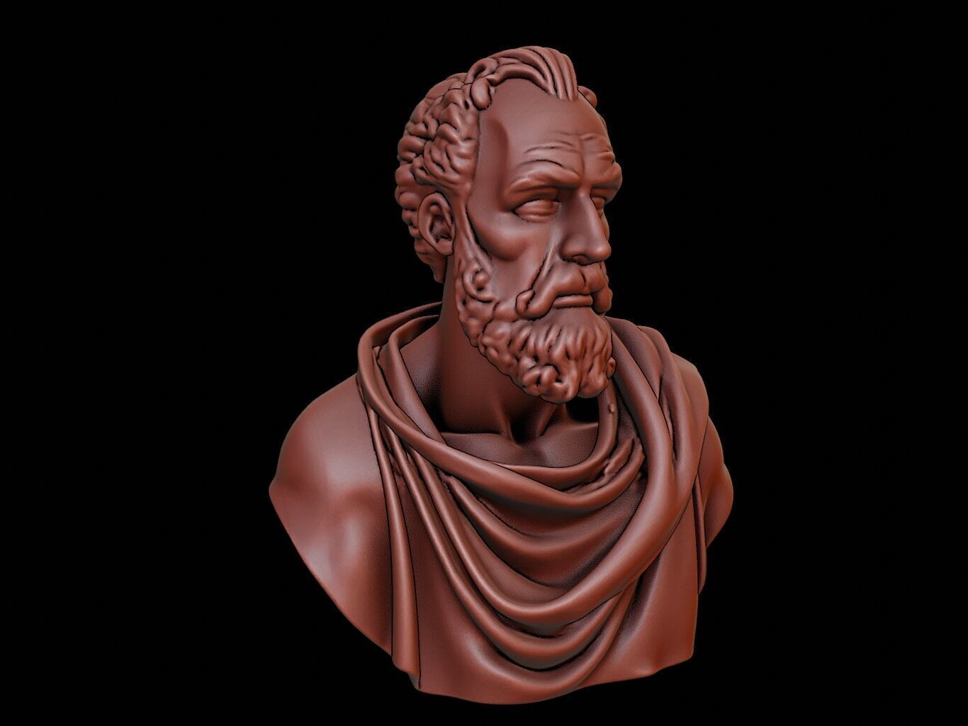 Boethius Bust 3D print model_2