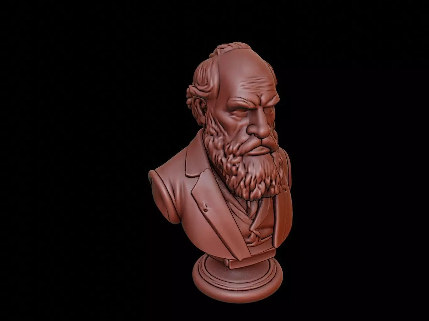 Charles Darwin Bust 3D print model_0