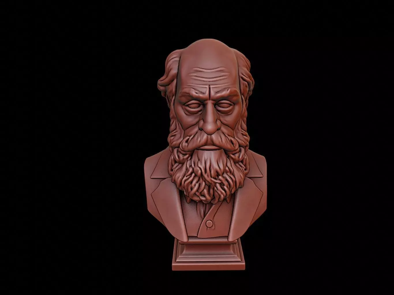 Charles Darwin Bust 3D print model