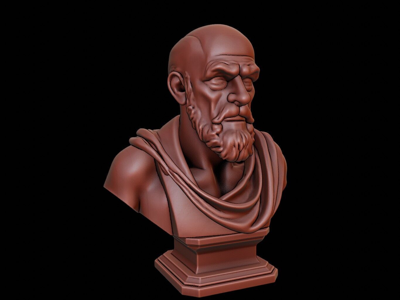 Chrysippus Bust 3D print model_2