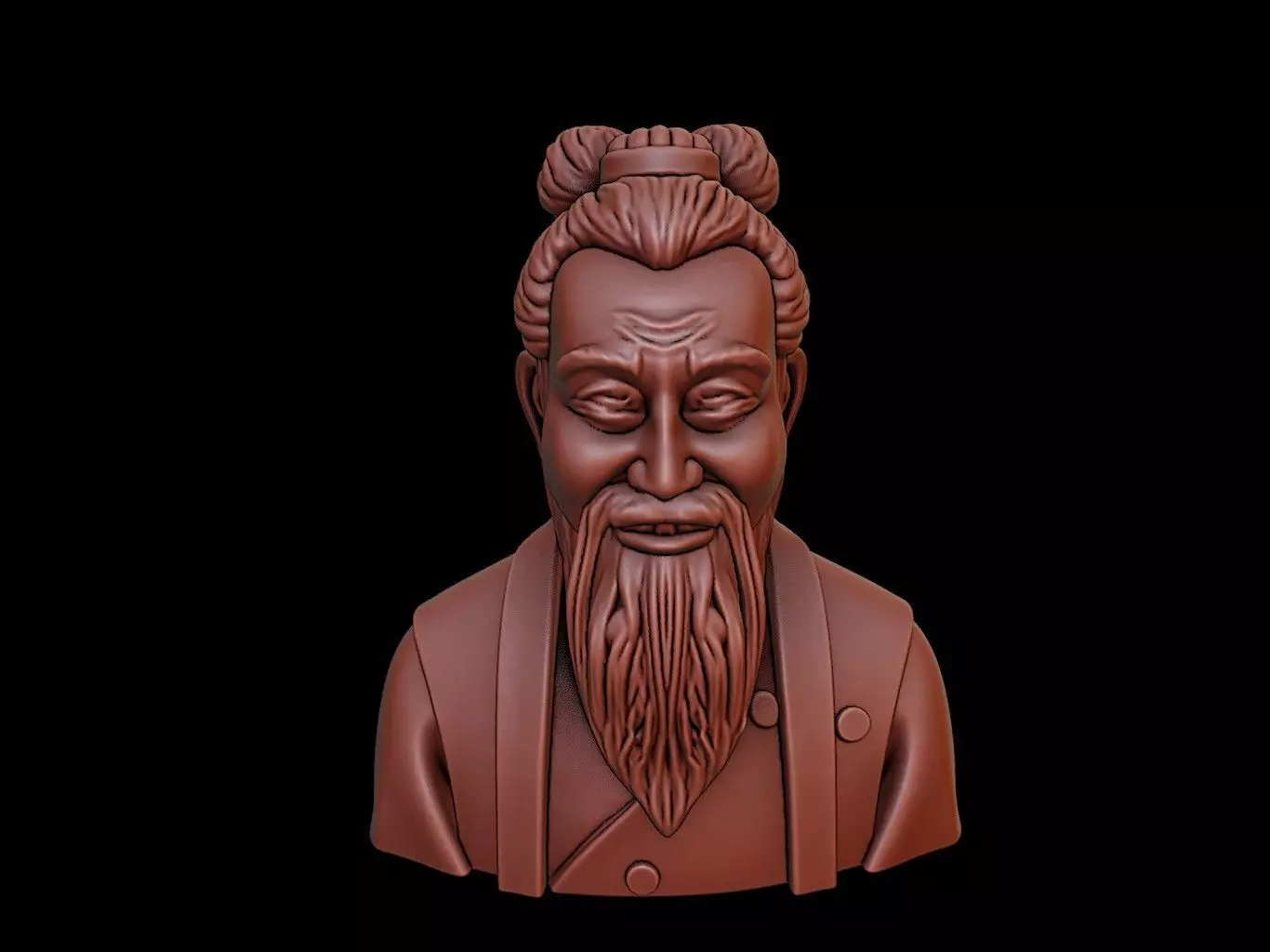 Confucius Bust 3D print model_0