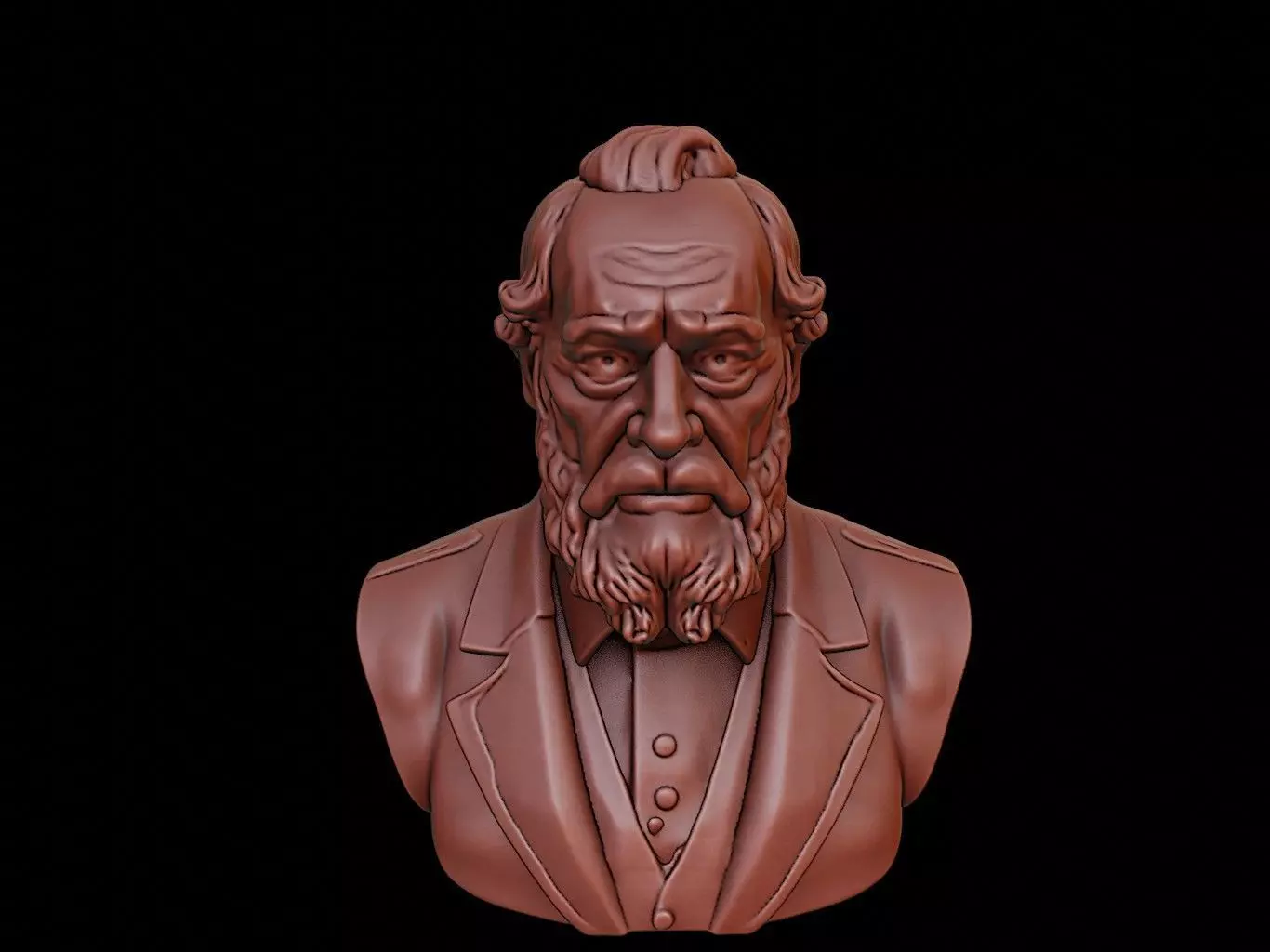 David Hume Bust 3D print model_0
