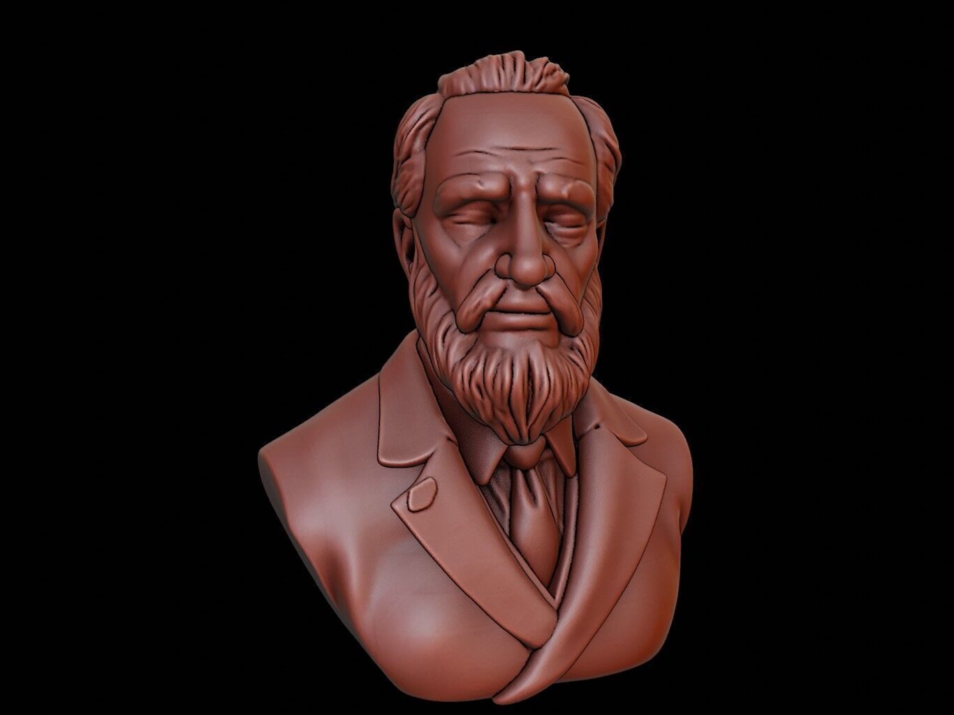 David Hume Bust 3D print model_2