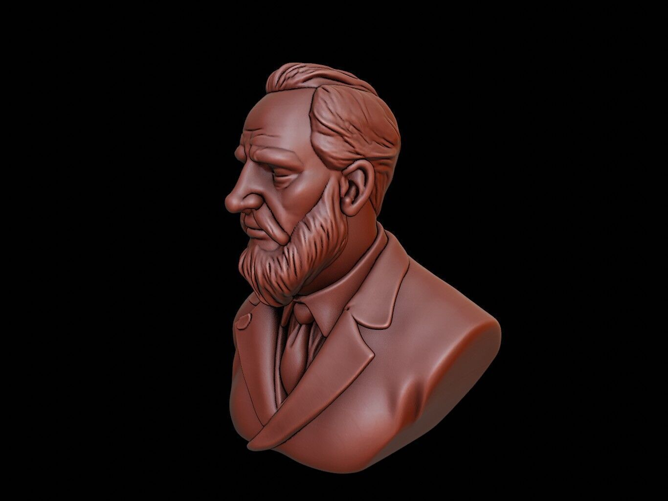 David Hume Bust 3D print model_1