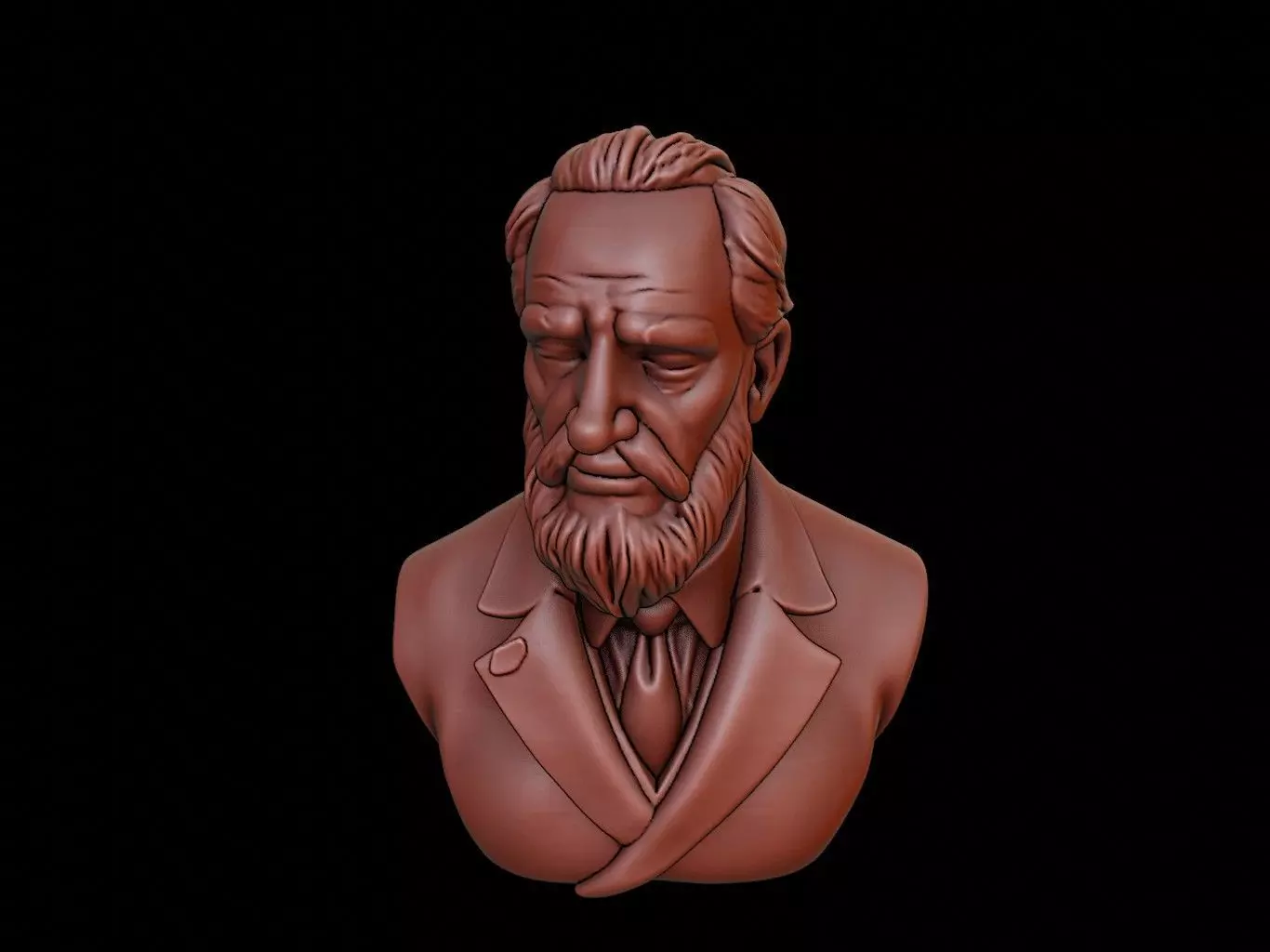 David Hume Bust 3D print model_0