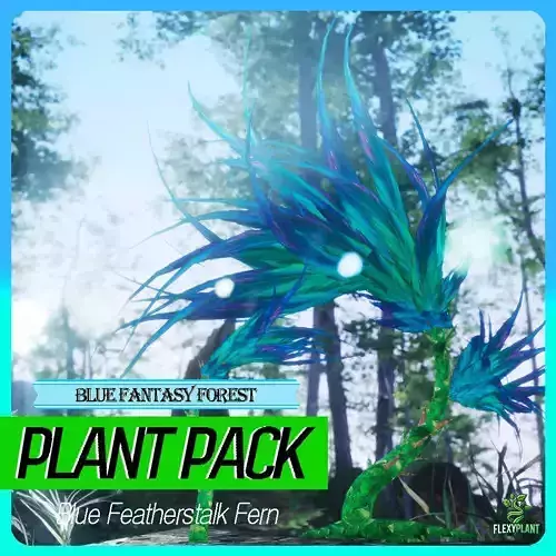 Blue Fantasy Forest - 6 Blue Featherstalk Fern Grass Tree Plant