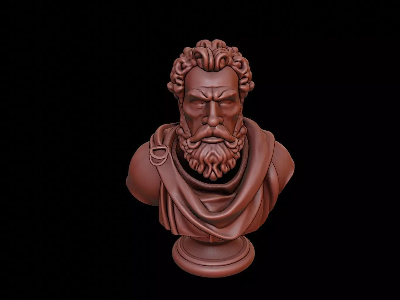 Democritus Bust 3D print model_0