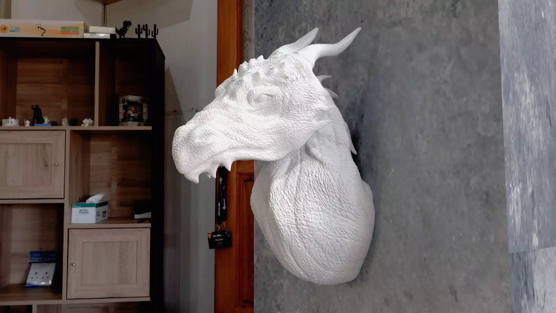 Dragon head wall mount STL 3D print model