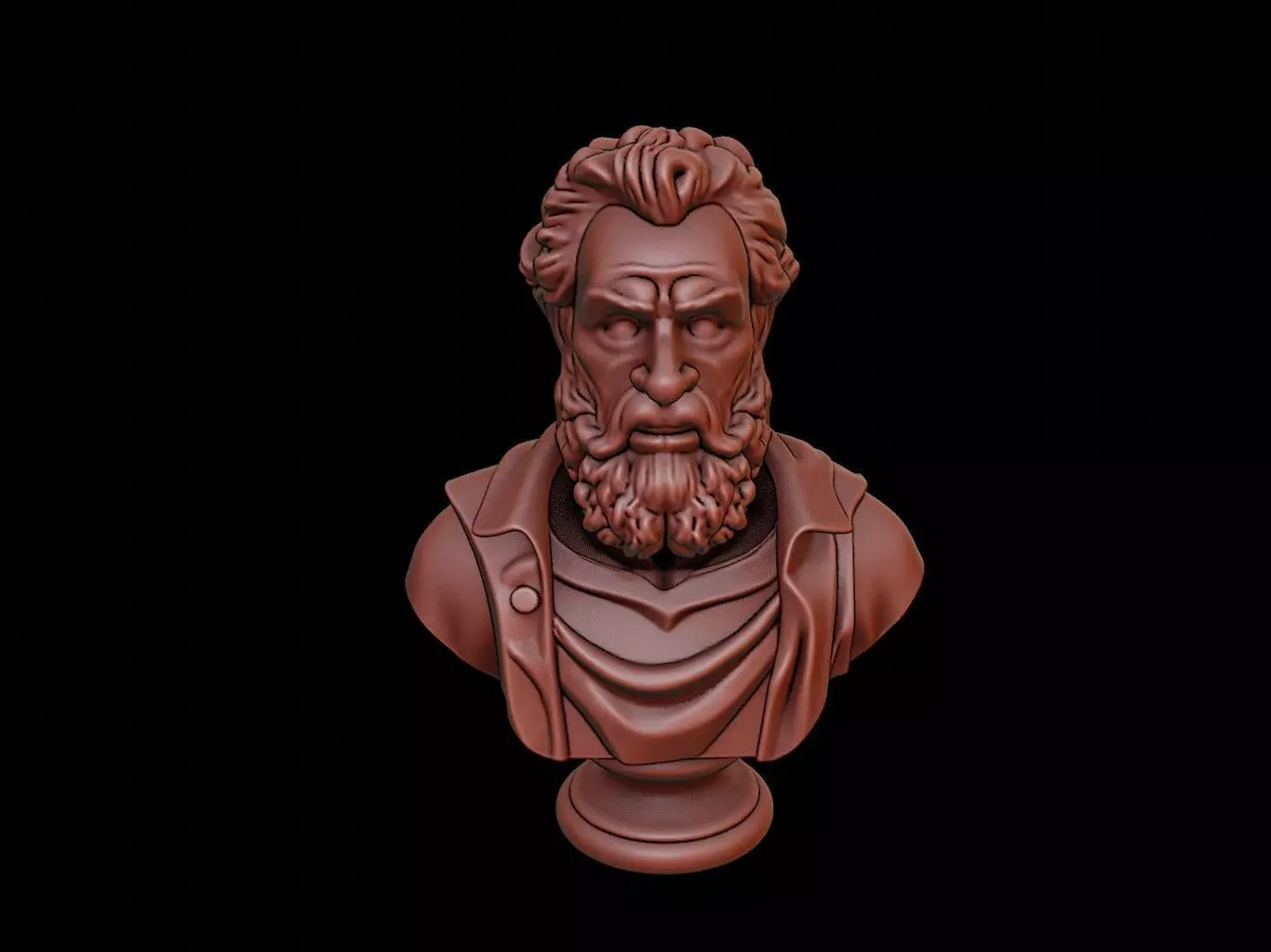 Democritus Bust 3D print model_0