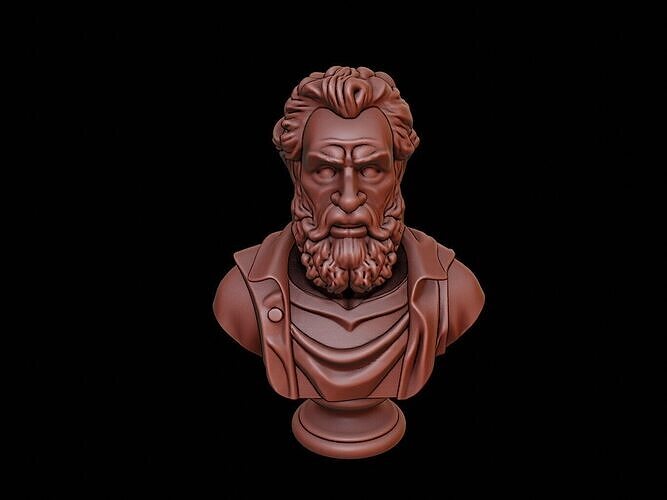 Democritus Bust 3D print model