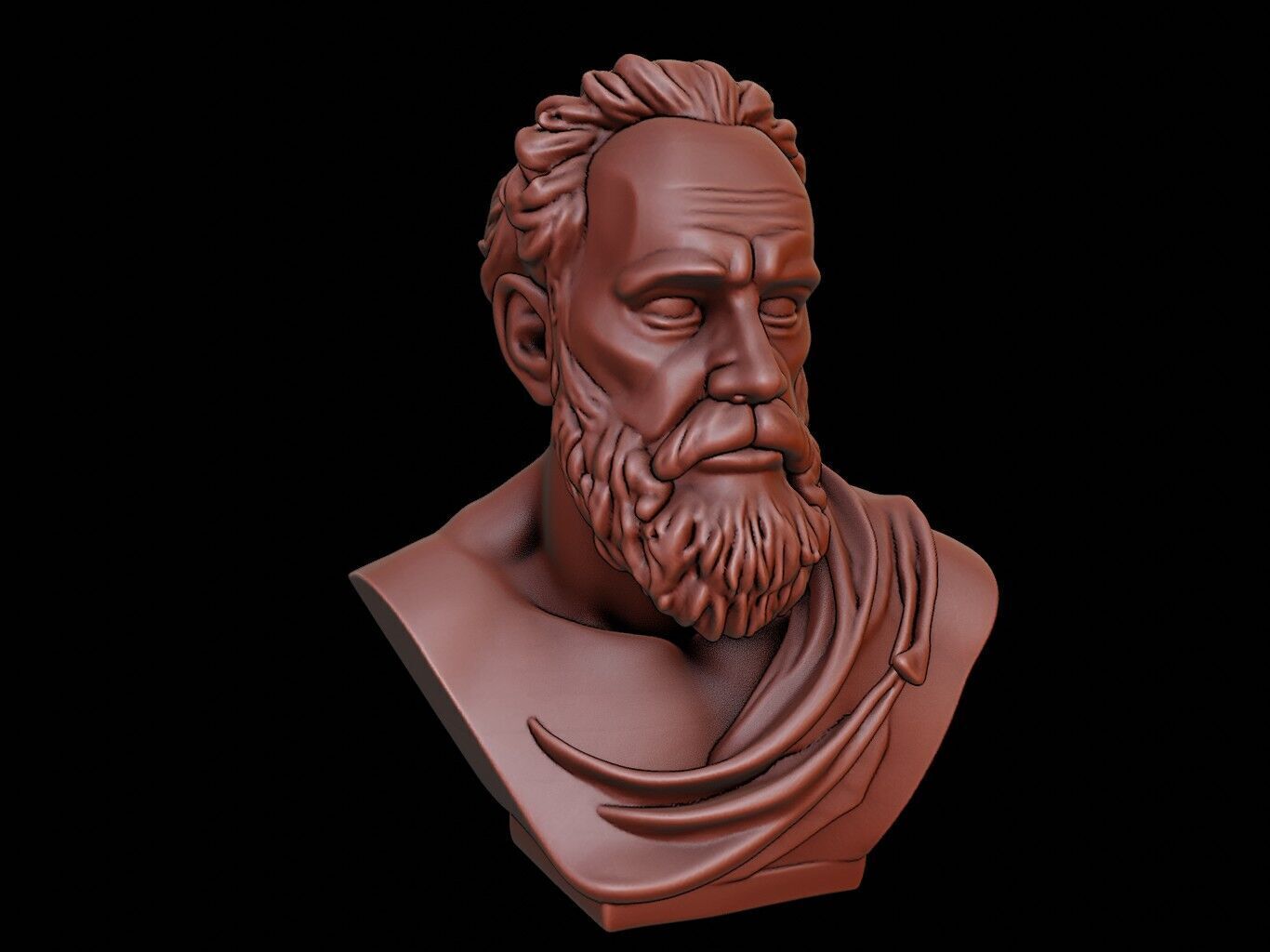 Diogenes Bust 3D print model_2
