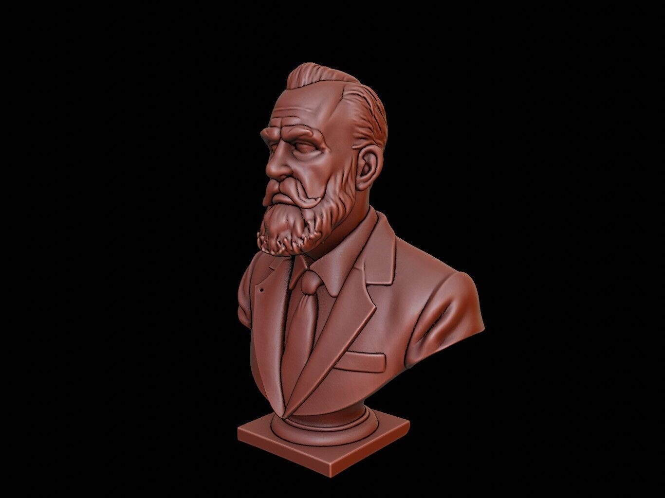 Edmund Husserl Bust 3D print model_1