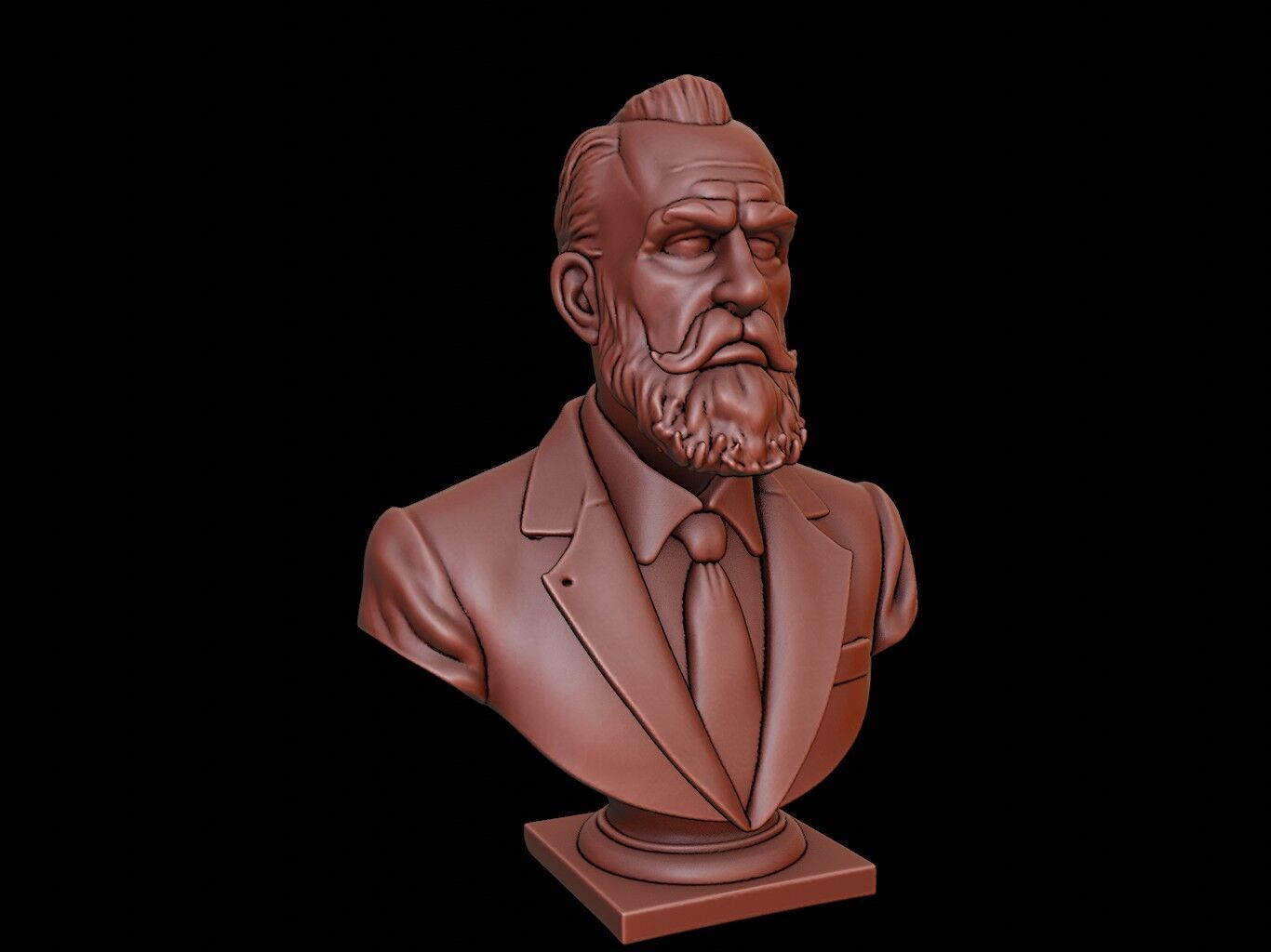Edmund Husserl Bust 3D print model_2