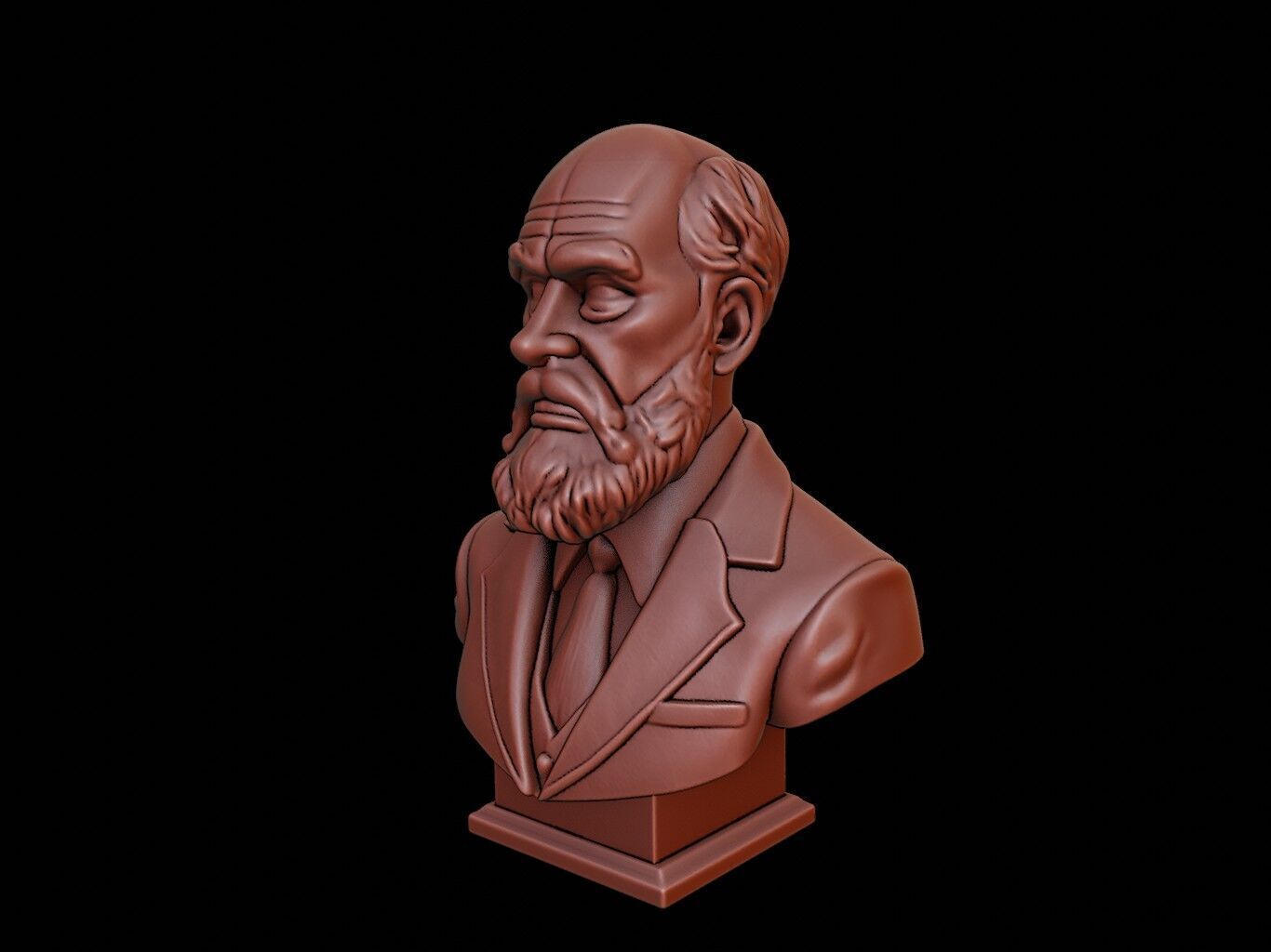 Edmund Husserl Bust 3D print model_1