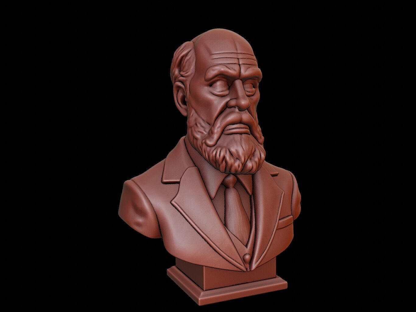 Edmund Husserl Bust 3D print model_2