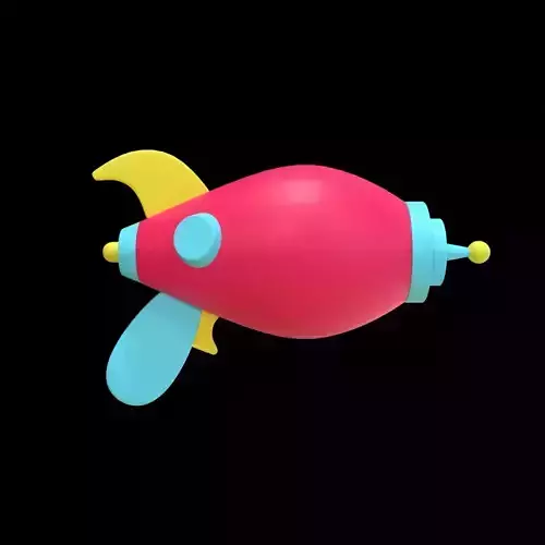 Toy Ray Gun - Stylized Low-Poly 3D Model