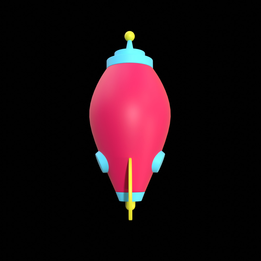 Toy Ray Gun - Stylized Low-Poly 3D Model Low-poly 3D model_6