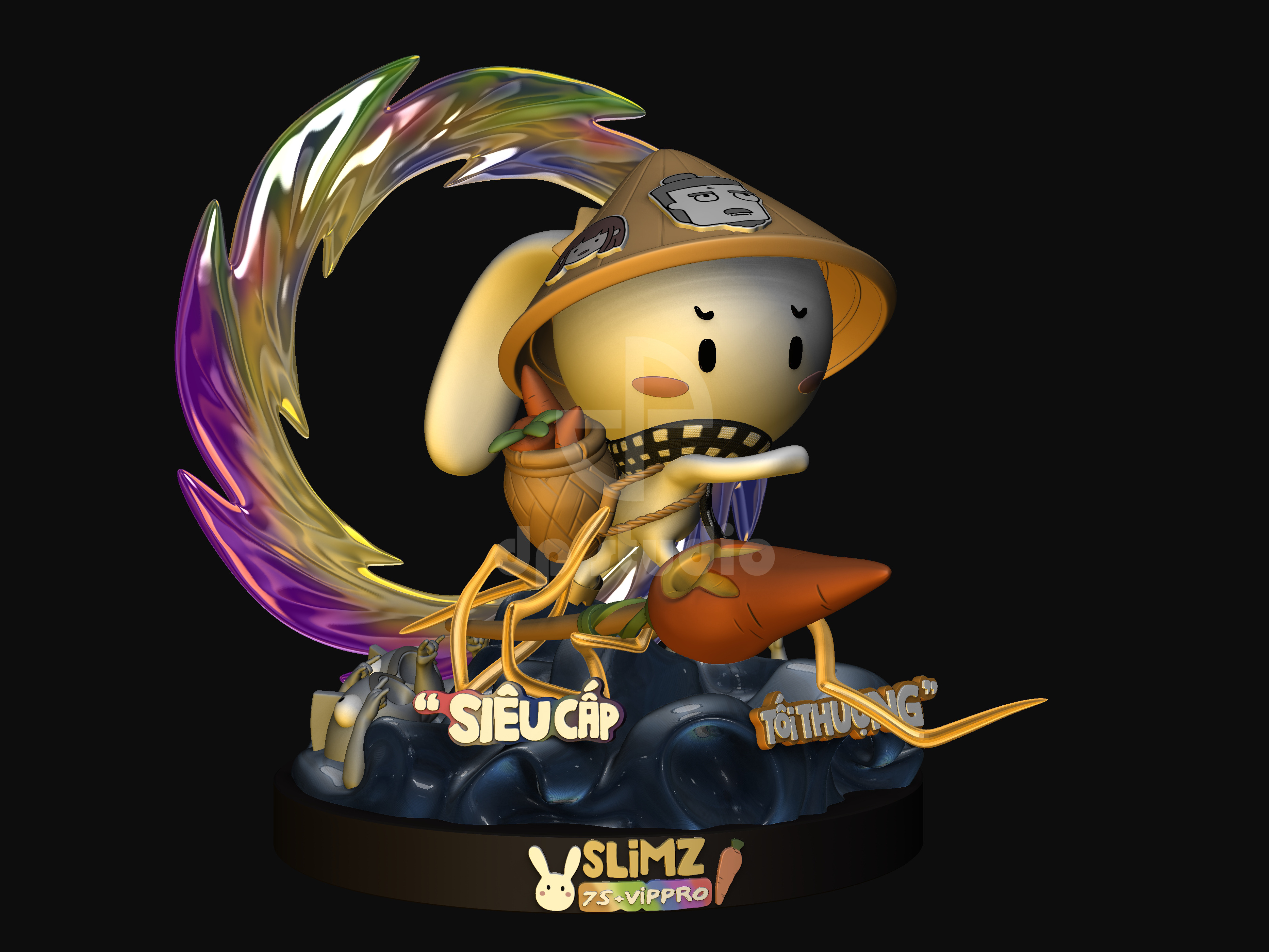 Slim tho 7 mau rainbow 3D print model_3