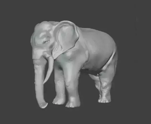 Elephant Statue standing STL