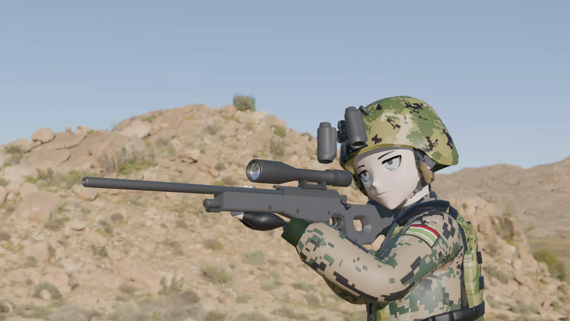 MK-9 rifle Free 3D model