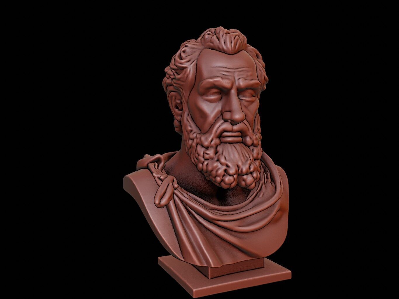 Empedocles Bust 3D print model_2