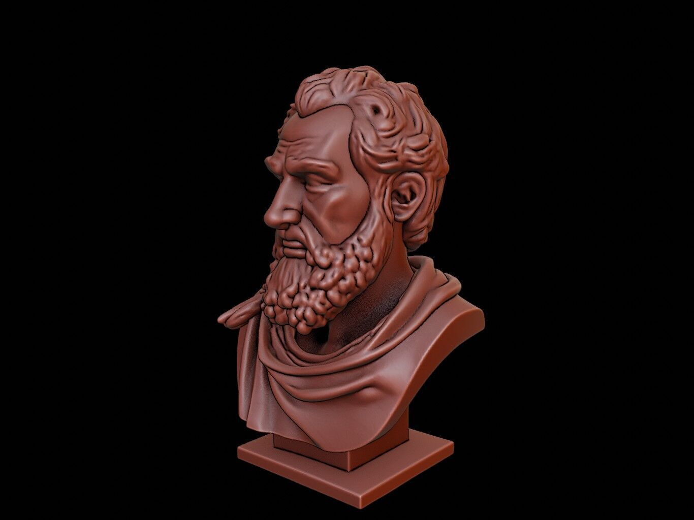 Empedocles Bust 3D print model_1