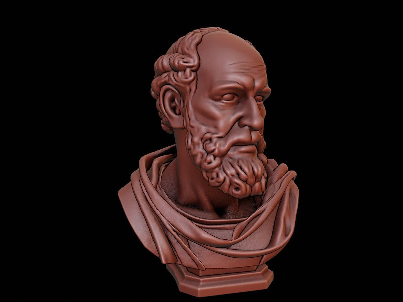 Empedocles Bust 3D print model_2