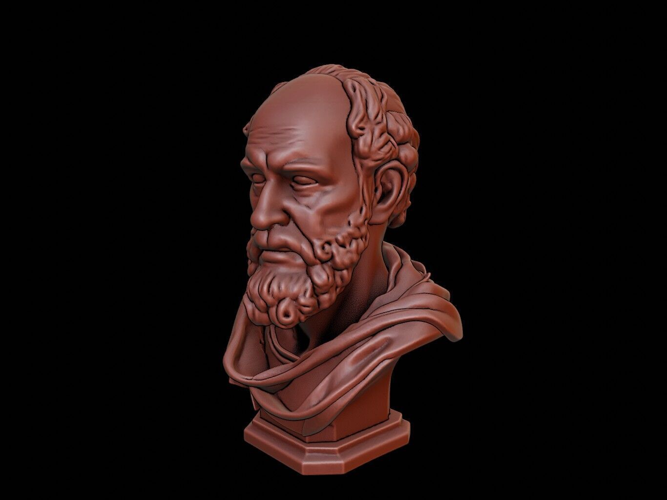 Empedocles Bust 3D print model_1