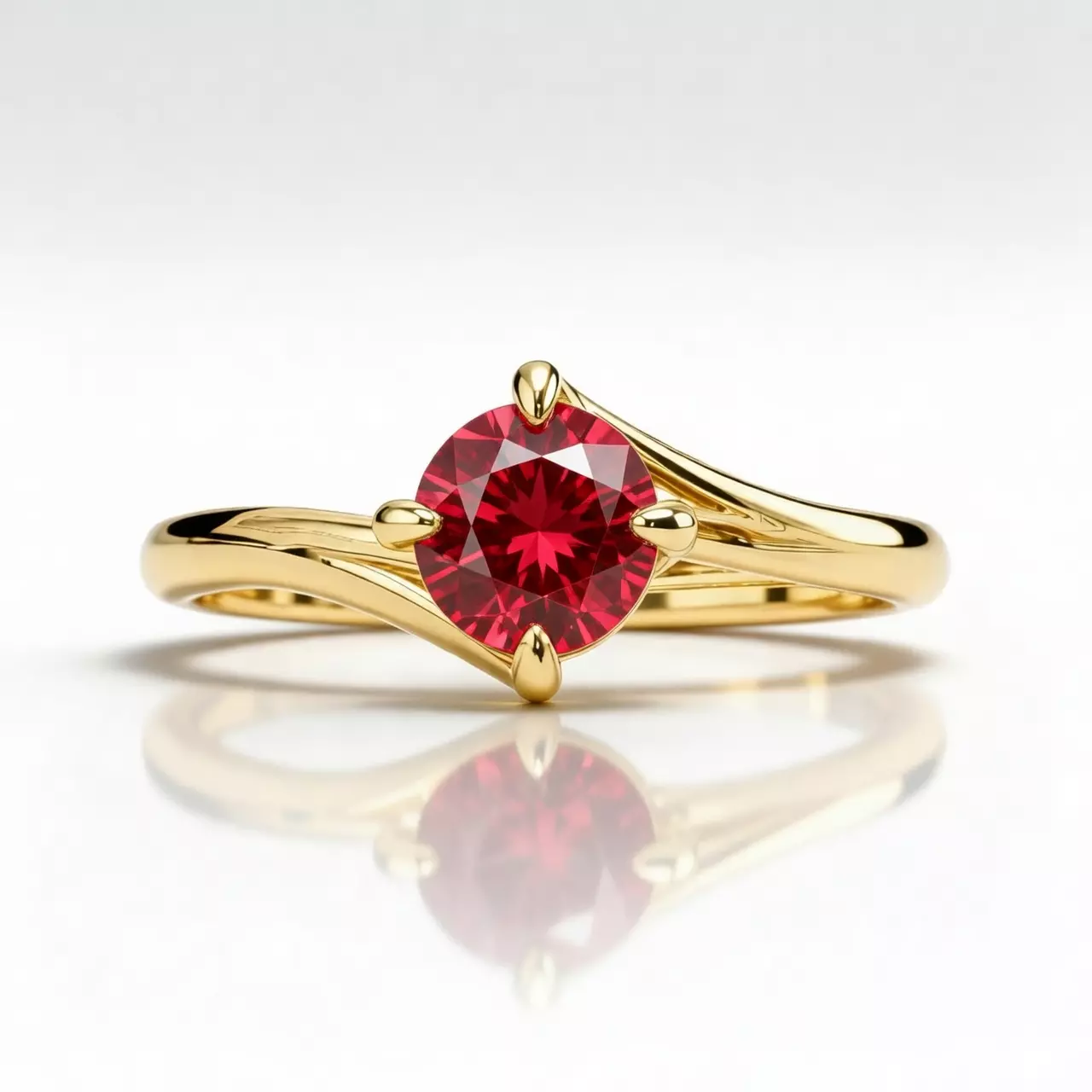Twist prong set round shape diamond solitaire engagement ring 3D print model