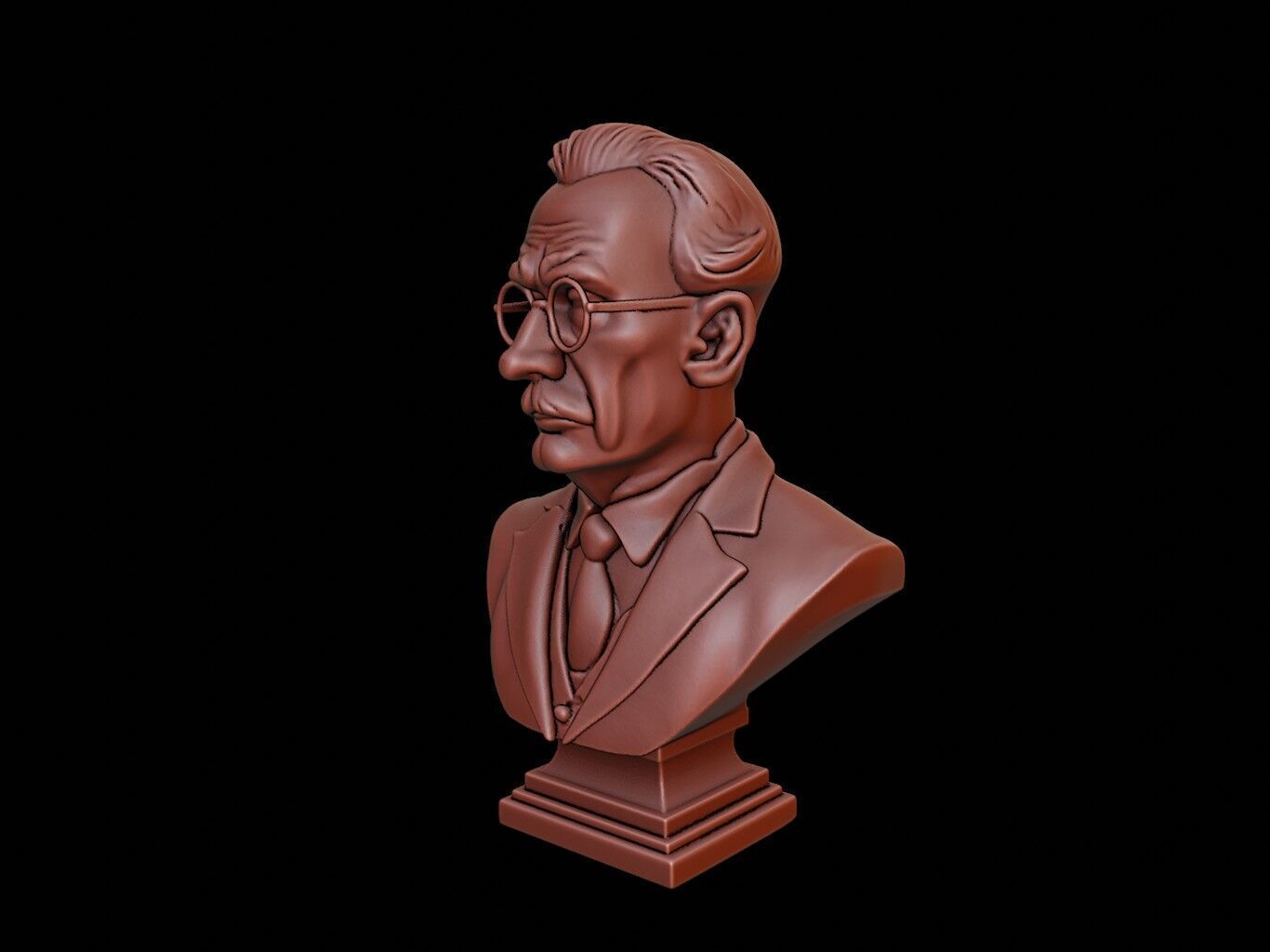 Erwin Schrodinger Bust 3D print model_1