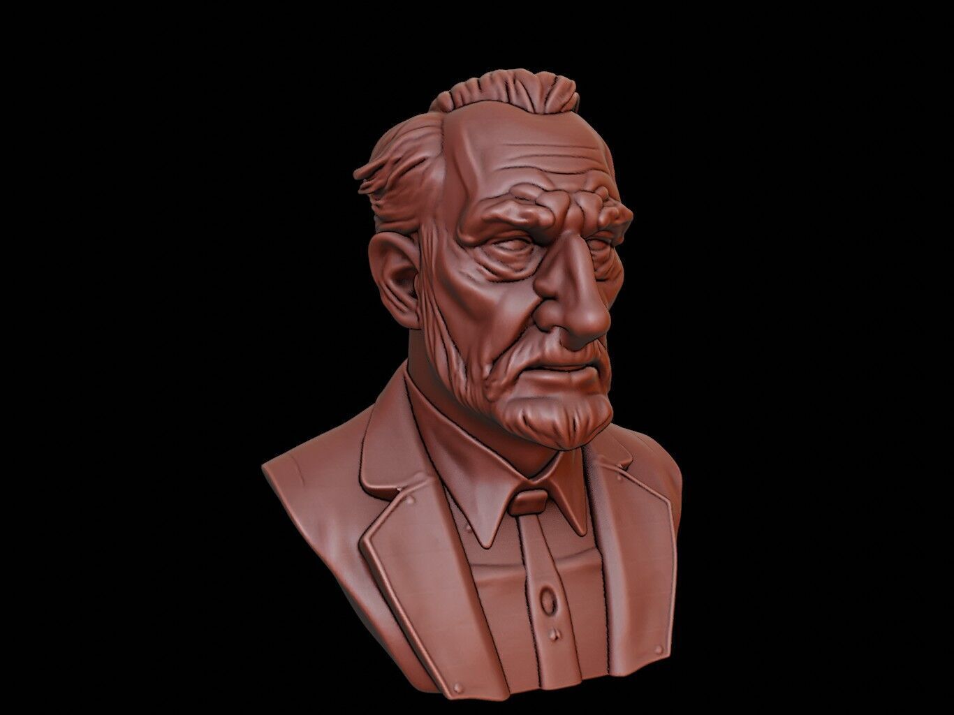 Francis Bacon Bust 3D print model_2
