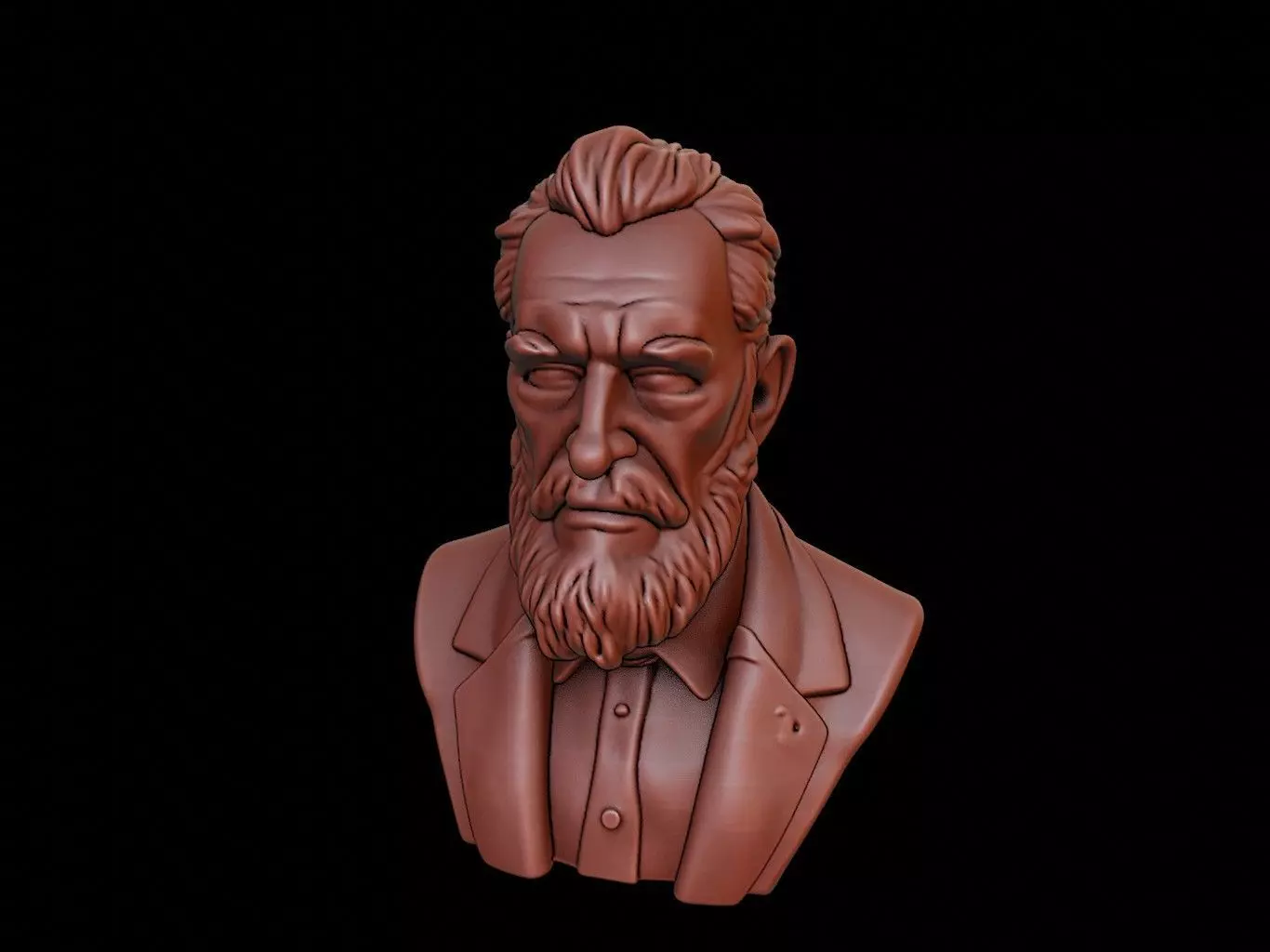 Francis Bacon Bust 3D print model_0