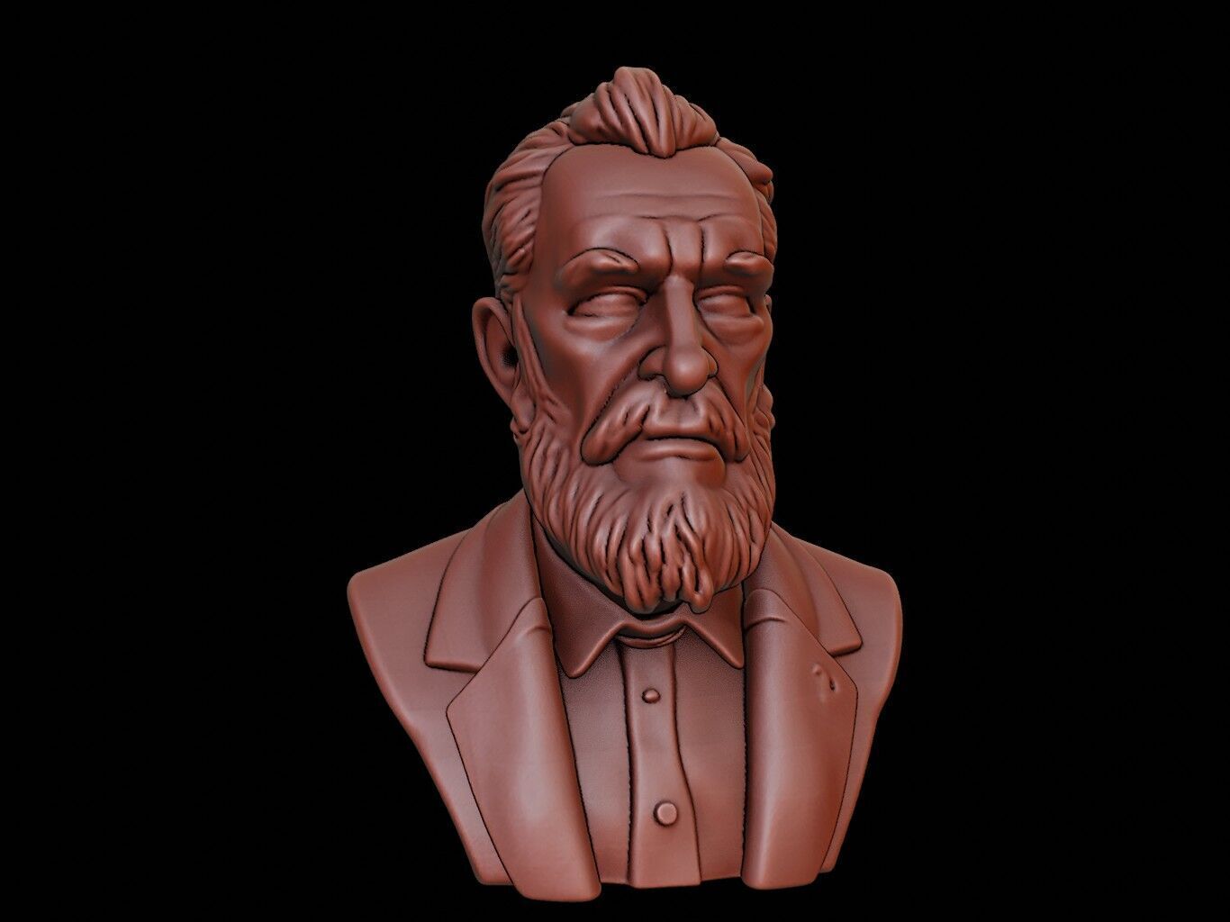 Francis Bacon Bust 3D print model_2