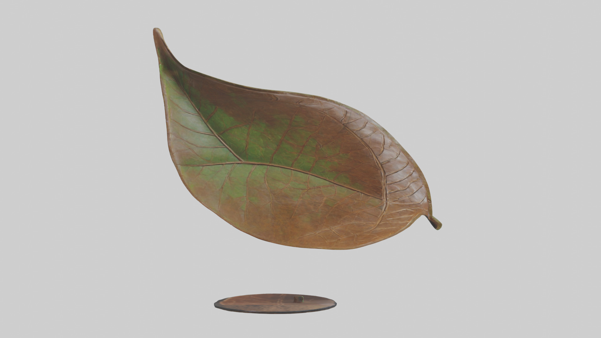 Leaf Vein Sculpture statue model Low-poly 3D model_12