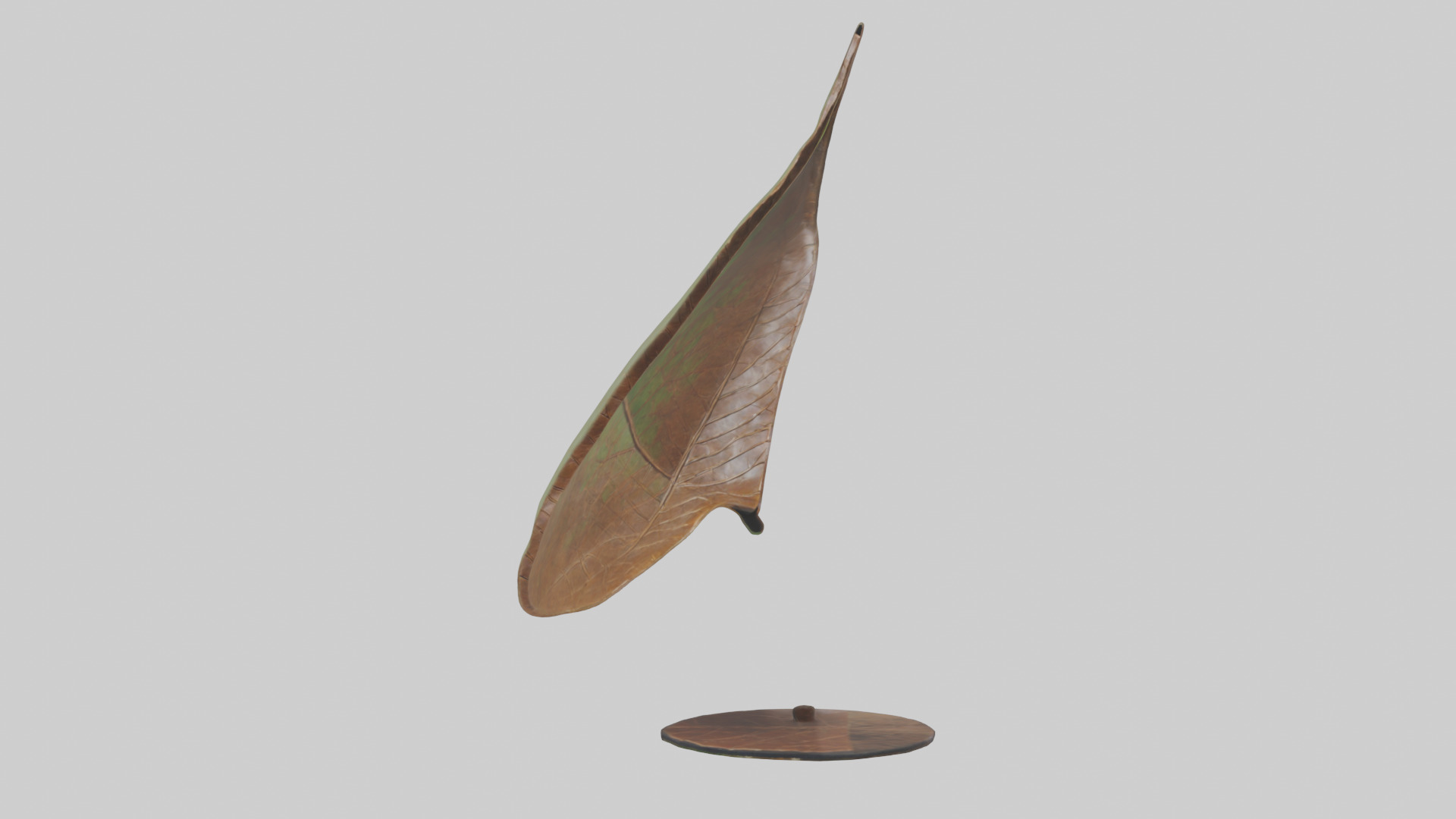 Leaf Vein Sculpture statue model Low-poly 3D model_9