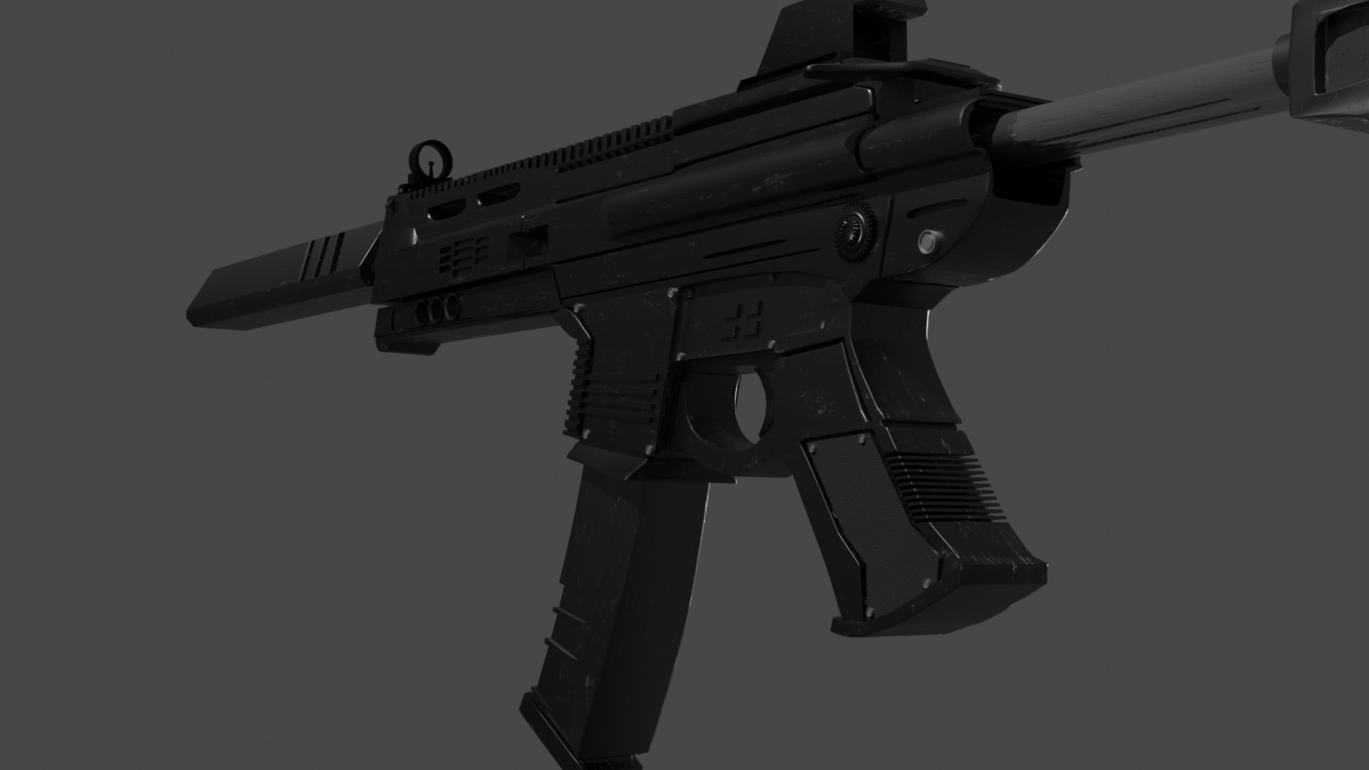 Spectre from valorant for game asset Low-poly 3D model_10