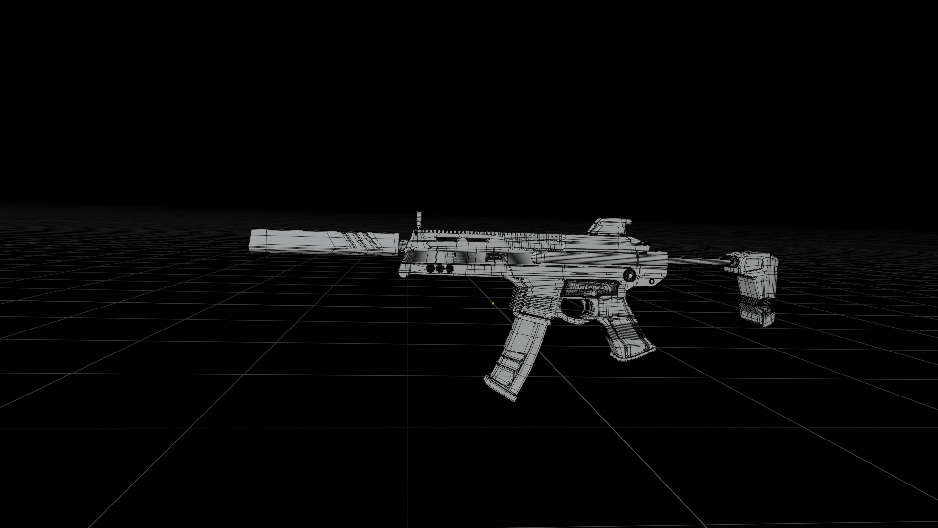 Spectre from valorant for game asset Low-poly 3D model_13