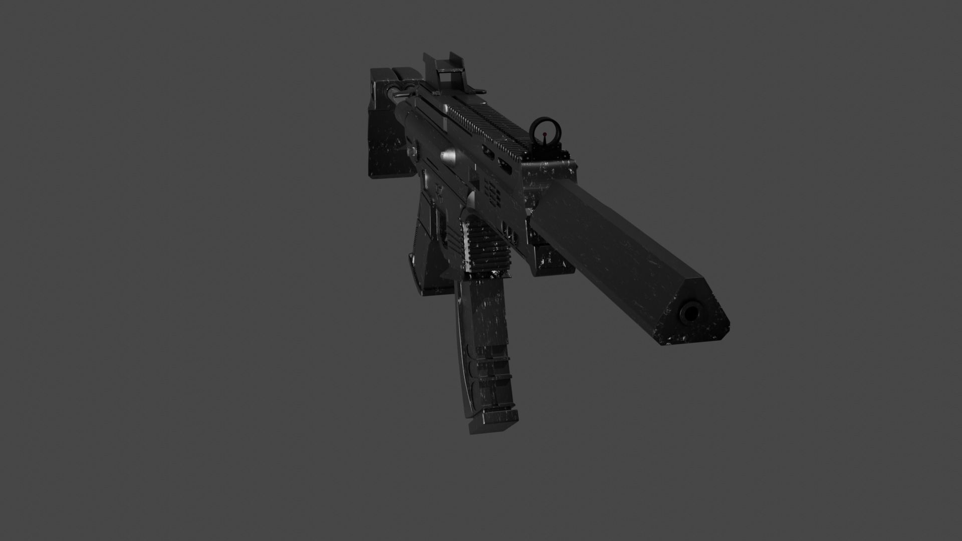 Spectre from valorant for game asset Low-poly 3D model_8