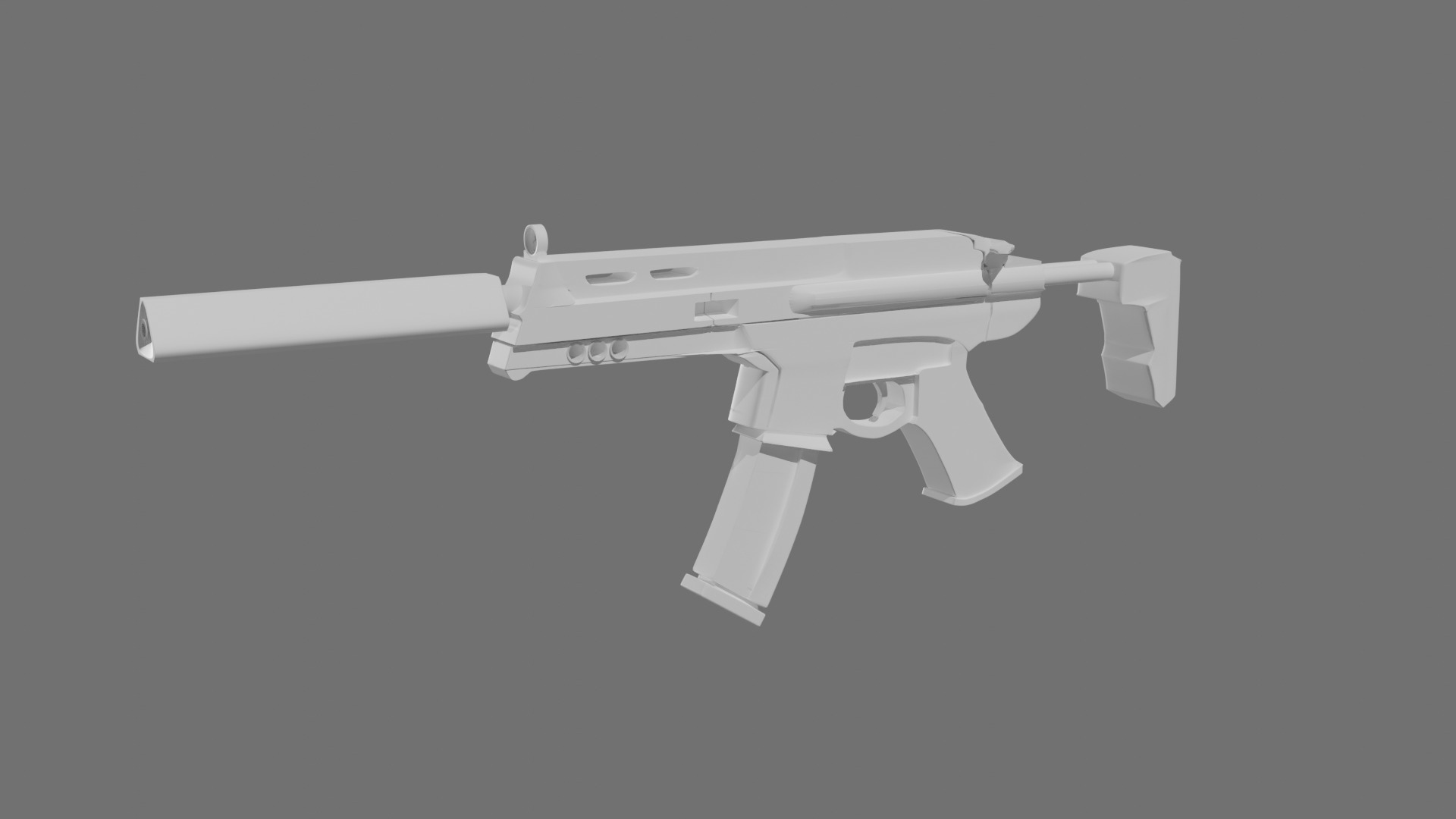 Spectre from valorant for game asset Low-poly 3D model_5