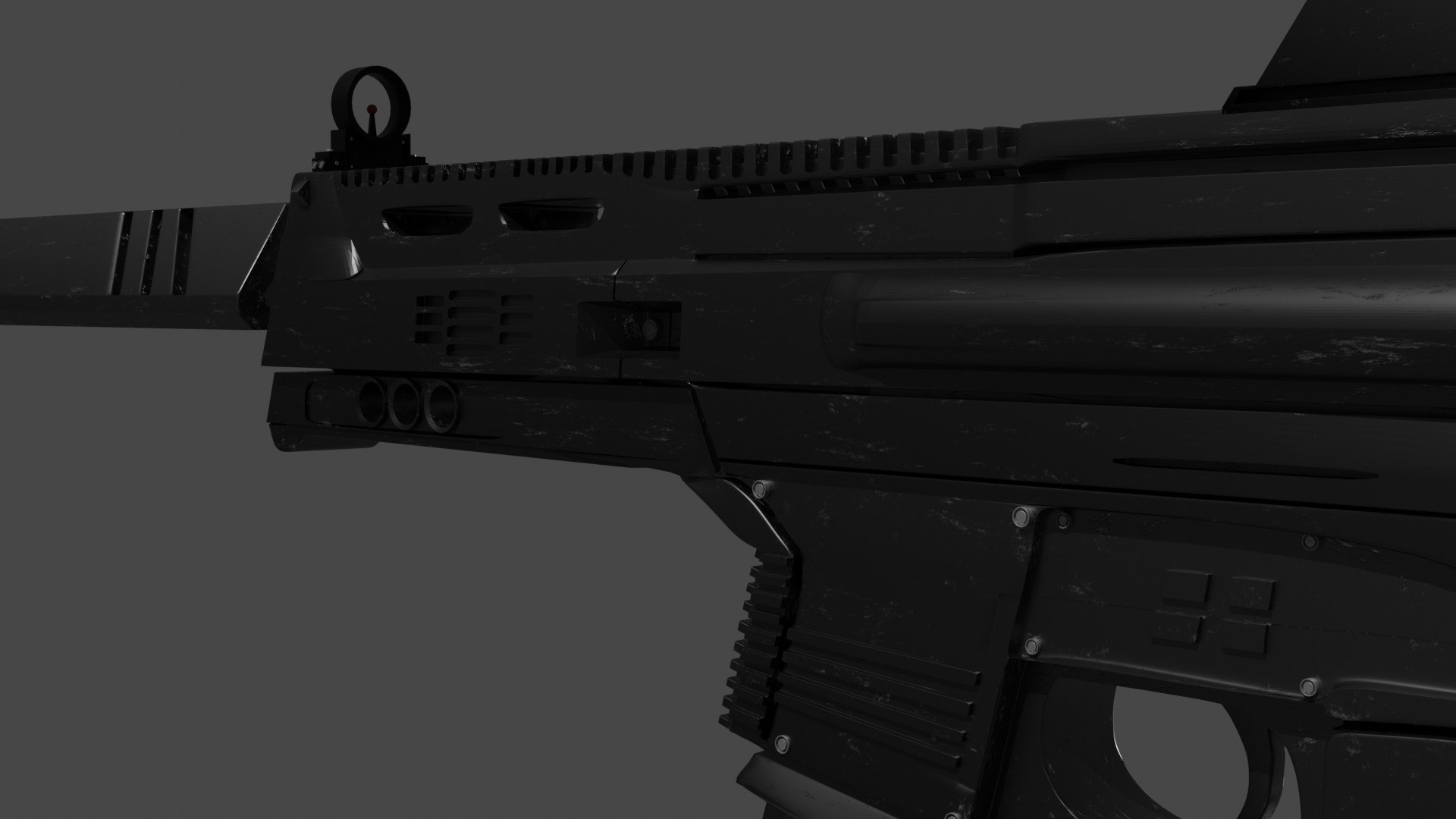 Spectre from valorant for game asset Low-poly 3D model_9