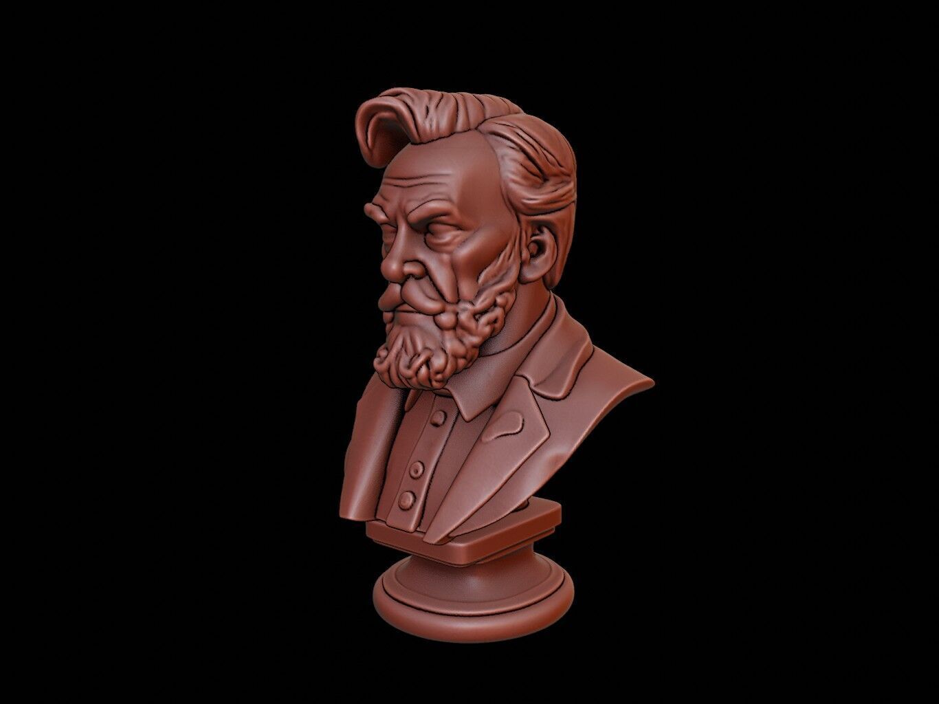 Friedrich Nietzsche Bust 3D print model_1