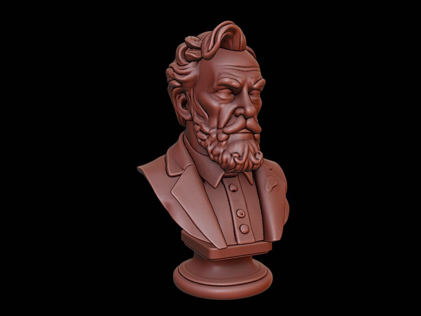 Friedrich Nietzsche Bust 3D print model_2