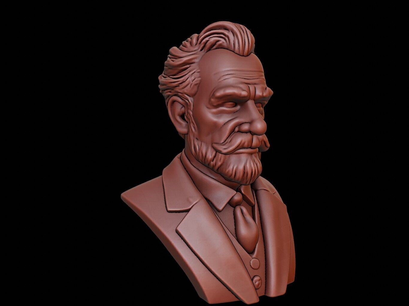 Friedrich Nietzsche Bust 3D print model_2