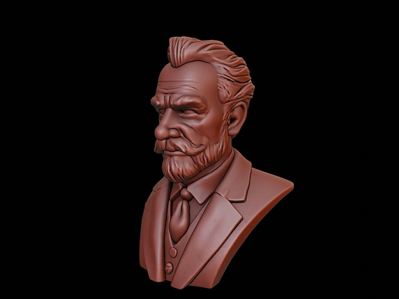 Friedrich Nietzsche Bust 3D print model_1