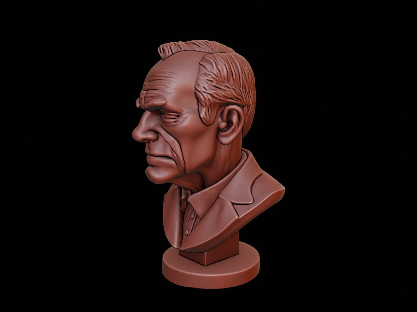 Gilles Deleuze Bust 3D print model_1