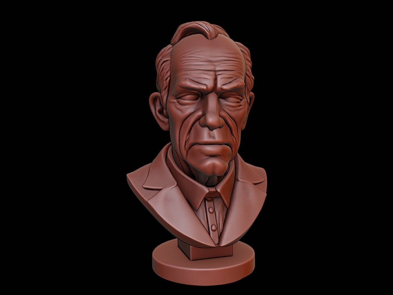 Gilles Deleuze Bust 3D print model_2