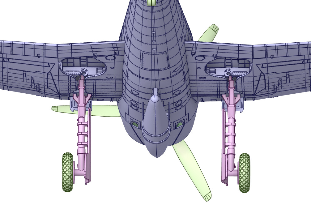 Grumman F6F-5 Hellcat  1 by 48 Scale 3D Printable Model 3D print model_10