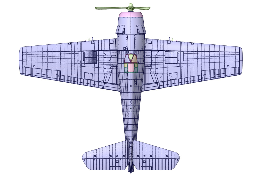Grumman F6F-5 Hellcat  1 by 48 Scale 3D Printable Model 3D print model_1