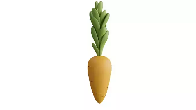 Carrot  Low-poly 3D model