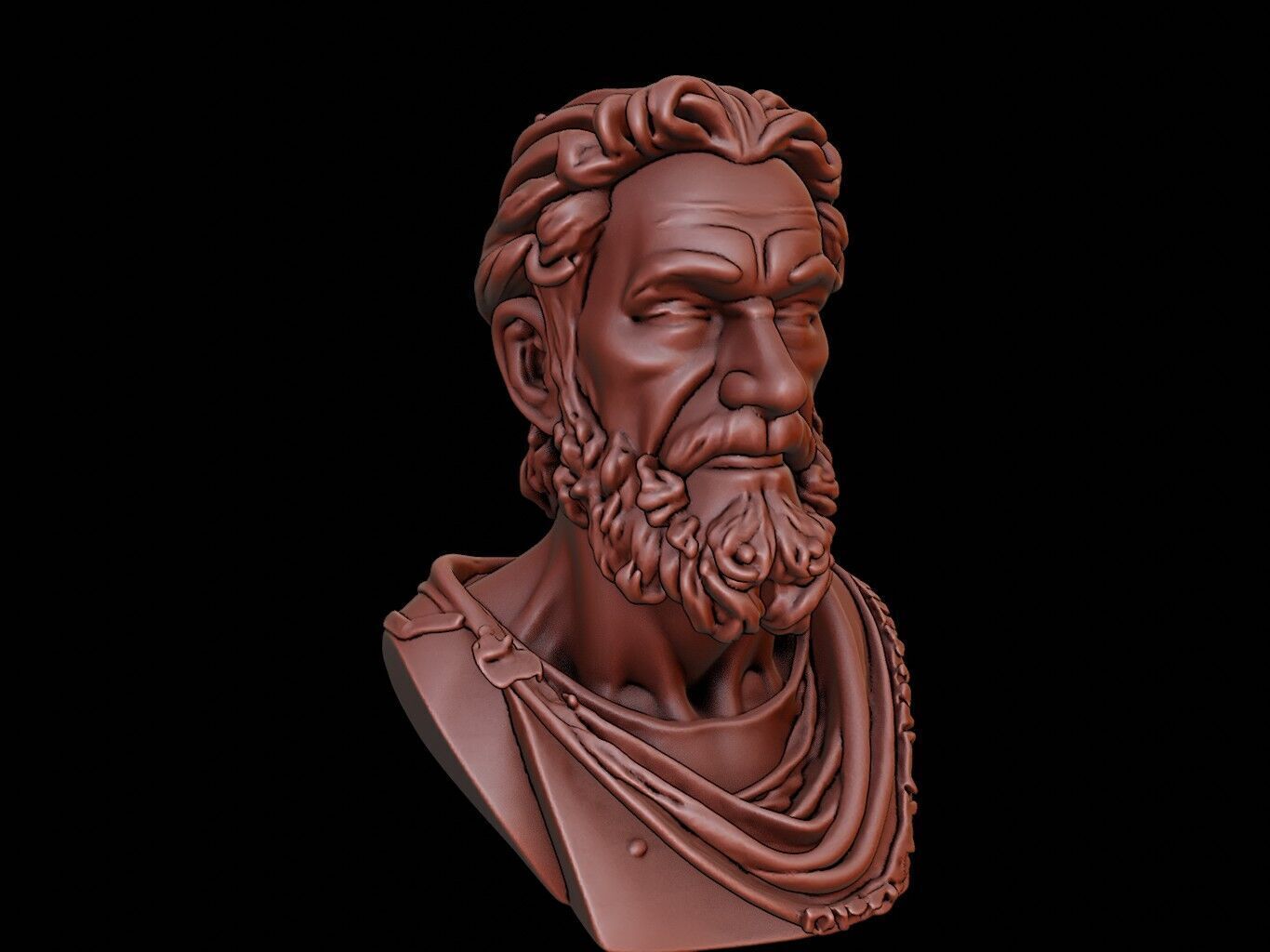Gorgias Bust 3D print model_2